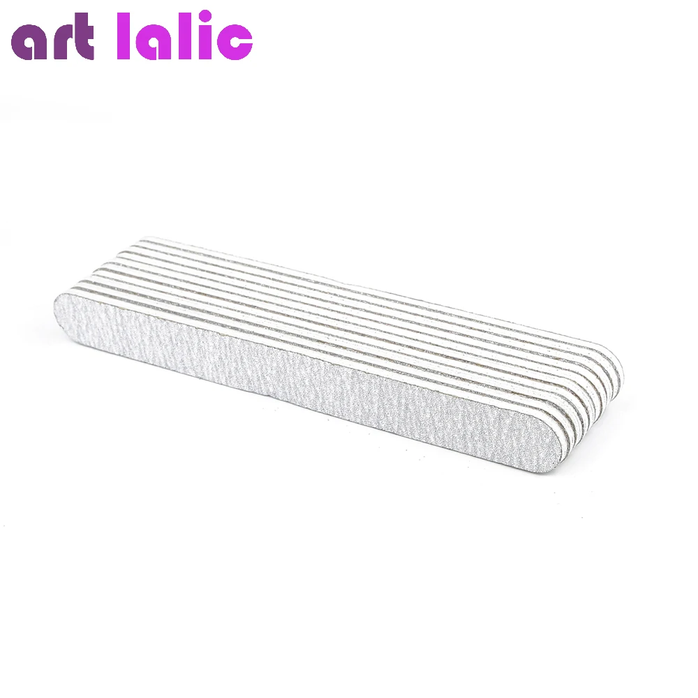 5 x Nail Files 100/180 Grey Round Nail Art Acrylic UV Gel ...
