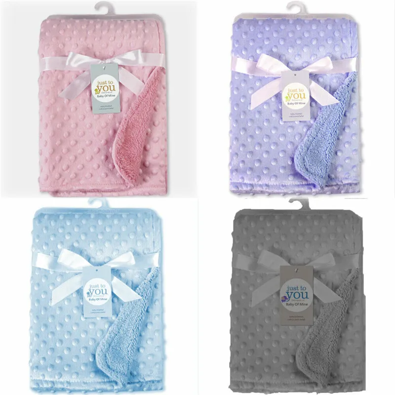 Детское одеяло и пеленание новорожденных термальное мягкое Флисовое одеяло сплошной набор постельных принадлежностей одеяло