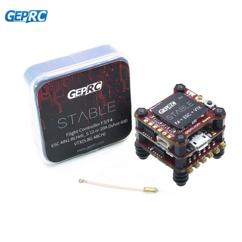 

High Quality Geprc 20x20mm Stable Flytower Omnibus F4 Flight Controller & 12A BL_S ESC & 48CH 25/100/200mW VTX