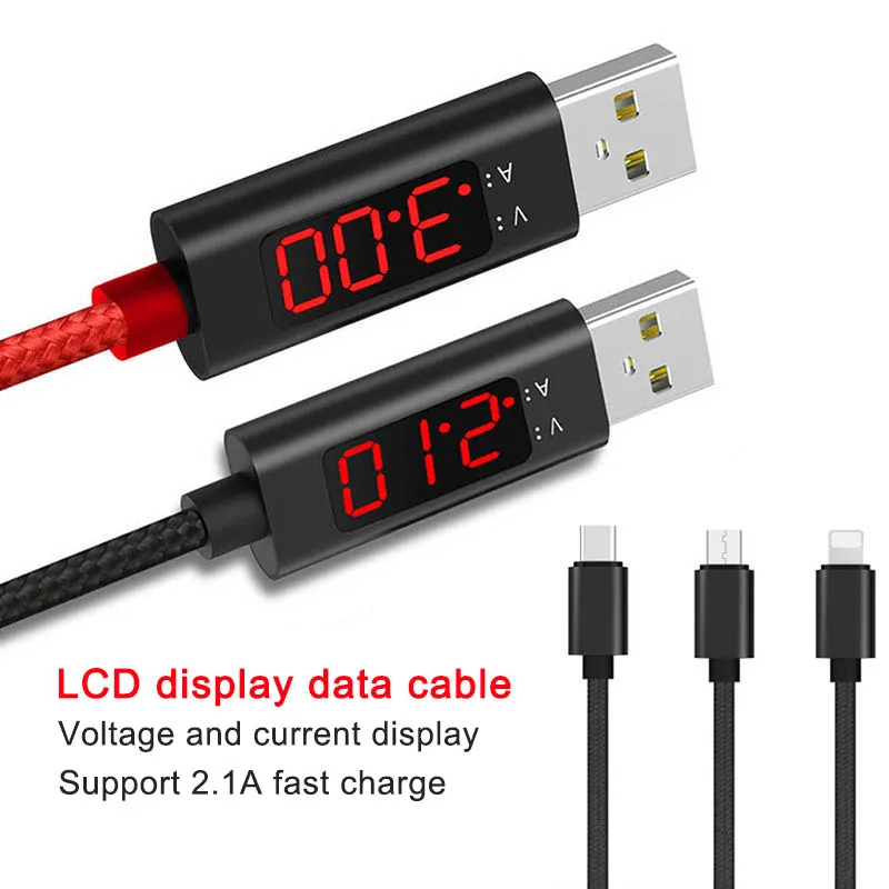 

5V 2.1A Fast Charging Charger Cables Micro USB/Type C/IOS Data Sync Cable Cords 2019 NEW