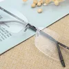 Rimless Men Eyeglasses Frame Fashion Brand Designer Myopia TR leg Clear Optical Prescription Eyewear transparent Frame RW003 ► Photo 2/6