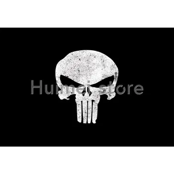

3x5ft Punisher Skull Flag home Decorative Flag can add any logo in the skull