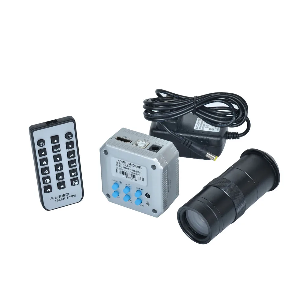 16MP 1080P HDMI USB выход промышленный микроскоп камера + 100X C mount объектив 40 Led свет для