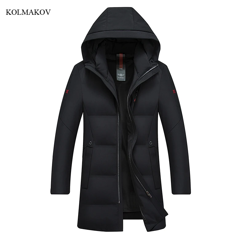 

2018 New Arrival Winter Style Men Boutique Long Down Coats Fashion Leisure Hooded Solid Warm Down Coat Clothes Plus Size M-4XL