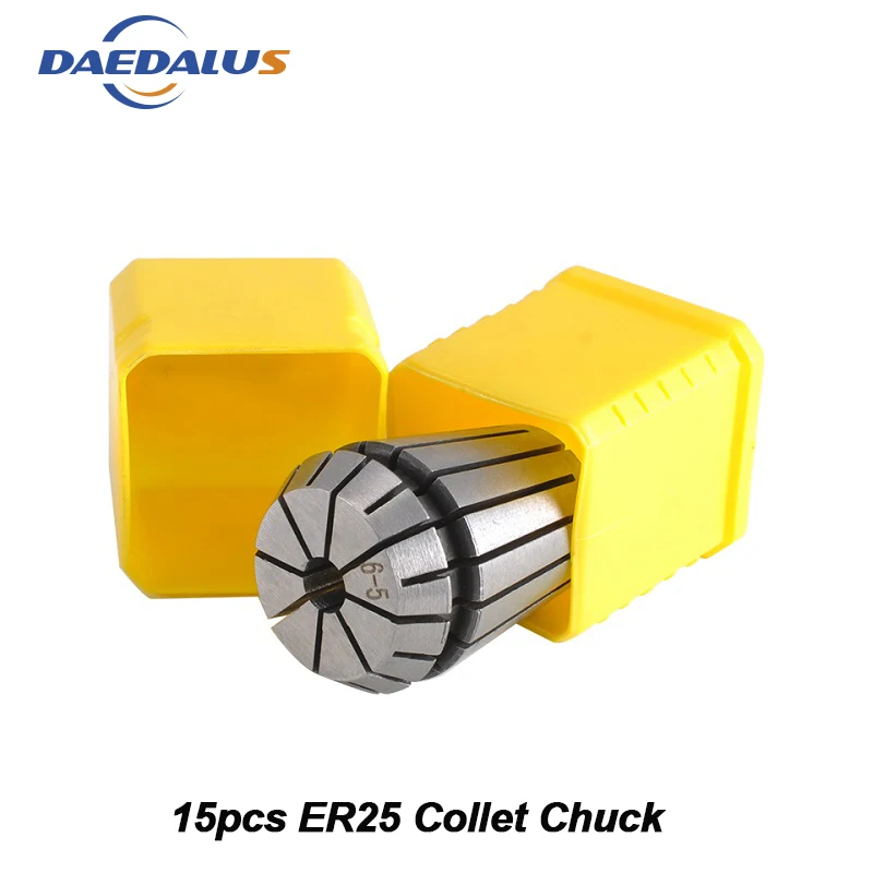 

15pcs ER25 Collet Chuck High Precision Spring Collet Chuck ER25 Drill Chuck Router Bit Lathe Tool For CNC Spindle Motor Machine