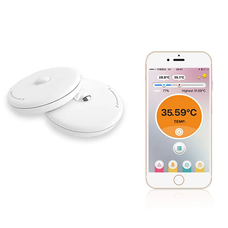 

Bluetooth Baby Thermometer Intelligent Wearable Body Temperature Tracker Digital Though Phone App induction Thermometer