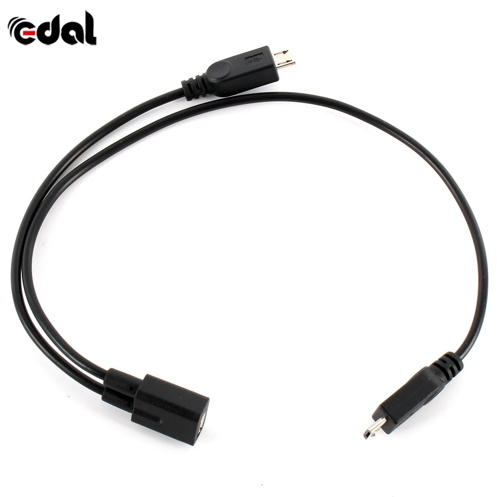 

Universal Micro USB 2.0 Splitter Y 1 Female to 2 Male Data Charge Cable Extension Cord
