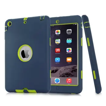 

For iPad mini 1/2/3 Retina Kids Baby Safe Armor Shockproof Heavy Duty Silicone Hard Case Cover Screen Protector Film+Stylus Pen