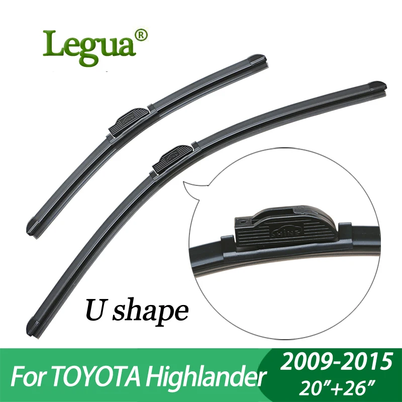 

Legua Wiper blades for Toyota Highlander (2009-2015), 20"+26",car wiper,Boneless, windscreen wiper, Car accessory
