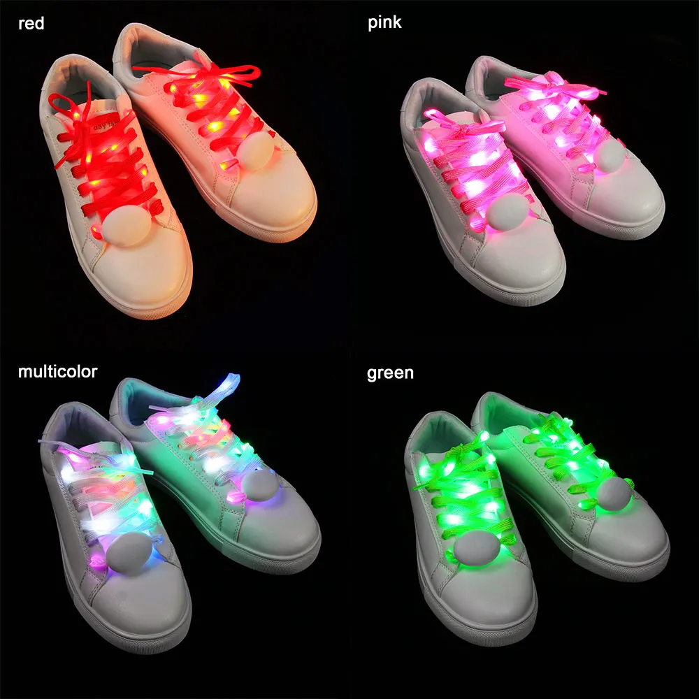 1 пара новых детских носков светодиодный шнурки люминесцентный светильник светящиеся нейлоновый ремешок шнурки вечерние диско Для женщин Для мужчин Красочные вечерние светящиеся реквизиты