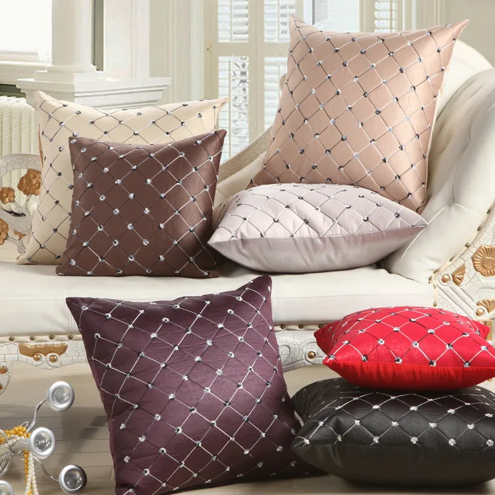 Colorful Blending cloth 43x43cm/17.7x17.7'' Cushion Plaid Sofa Throw Cotton Decor Couch car decorative pillows seat cushion | Дом и