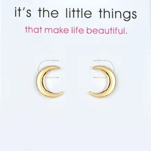 Новое поступление, модные ювелирные изделия, пусть воображение, блестящие, полумесяц, серьги-гвоздики для женщин, Brincos