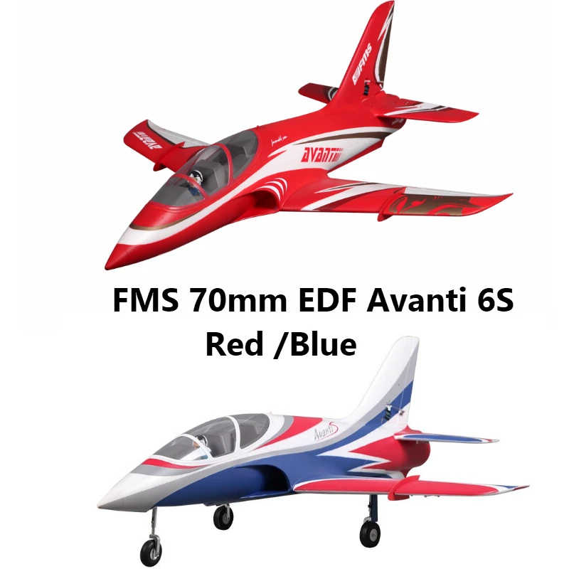 

FMS 70mm Ducted Fan EDF Avanti Blue High Speed 6S 6CH with Flaps Retracts PNP RC Airplane Jet Sport Model Plane Aircraft Avion