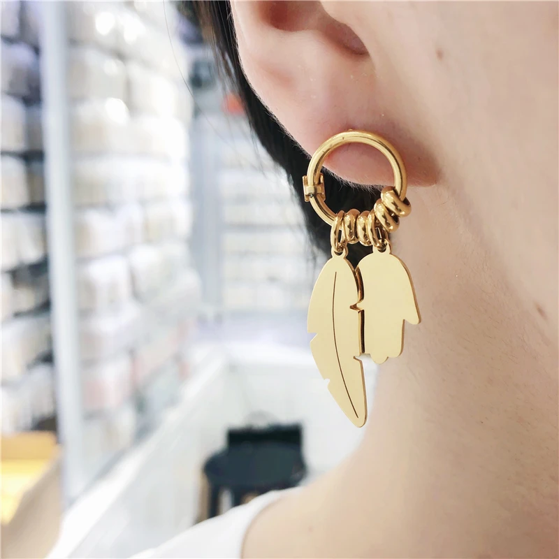 

Fashion Earring Pendants Rings earrings For Women Stainless Steel Jewelry Ring Earring Stud Earrings Gold Earrings Accessor