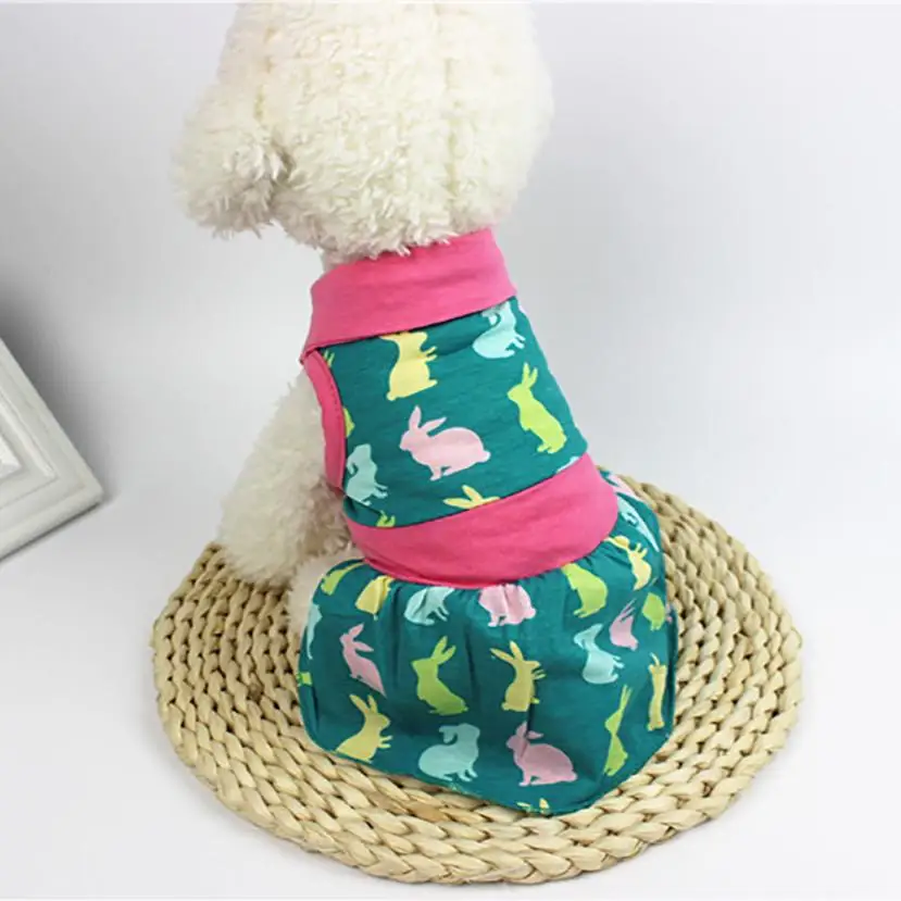 Transer Dog Dress Pet Dress Small Dog Dress Pet Dog Printed Dress Dog