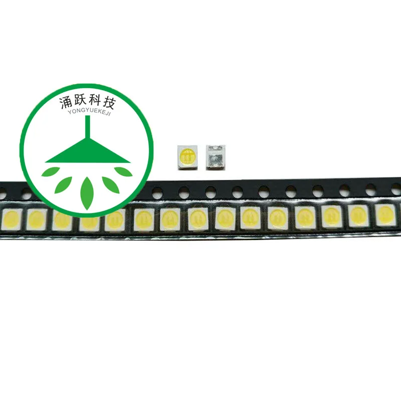 Yongyuekeji 100 шт./лот новый led smd 3030 3 в 350ma 1 Вт светодиодные лампы бусины холодный белый для ремонта ТВ ЖК дисплей подсветка бар Лидер продаж