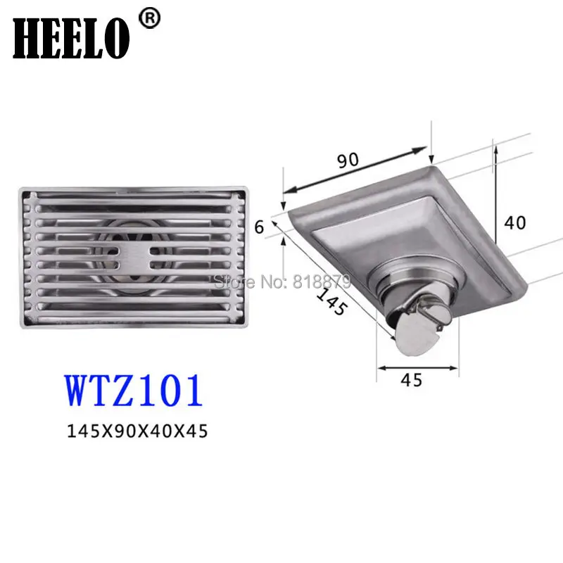 Large Bathroom stainless steel self sealing water trap anti odor