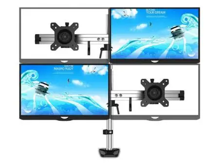  Desk mount Computer monitor bracket four-screen rotary lifting base desktop multi-screen stitching 