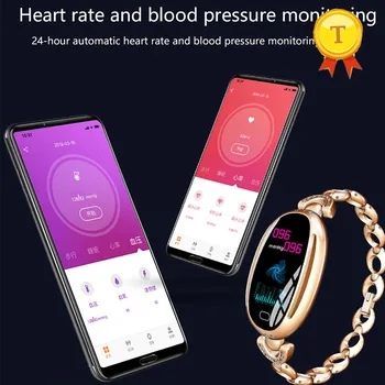 

2019 New Product 24 hoursHeart Rate Blood Pressure oxygen Fitness Wristband Smart Activity Fitness Tracker Watch Women Lady