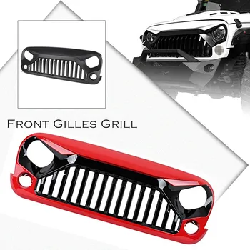 

Black/Red Car Front Mesh Grille Grill For Jeep Wrangler JK Rubicon Sahara 2007 2008 2009 2010 2011 2012 2013 2014 2015 2016 2017