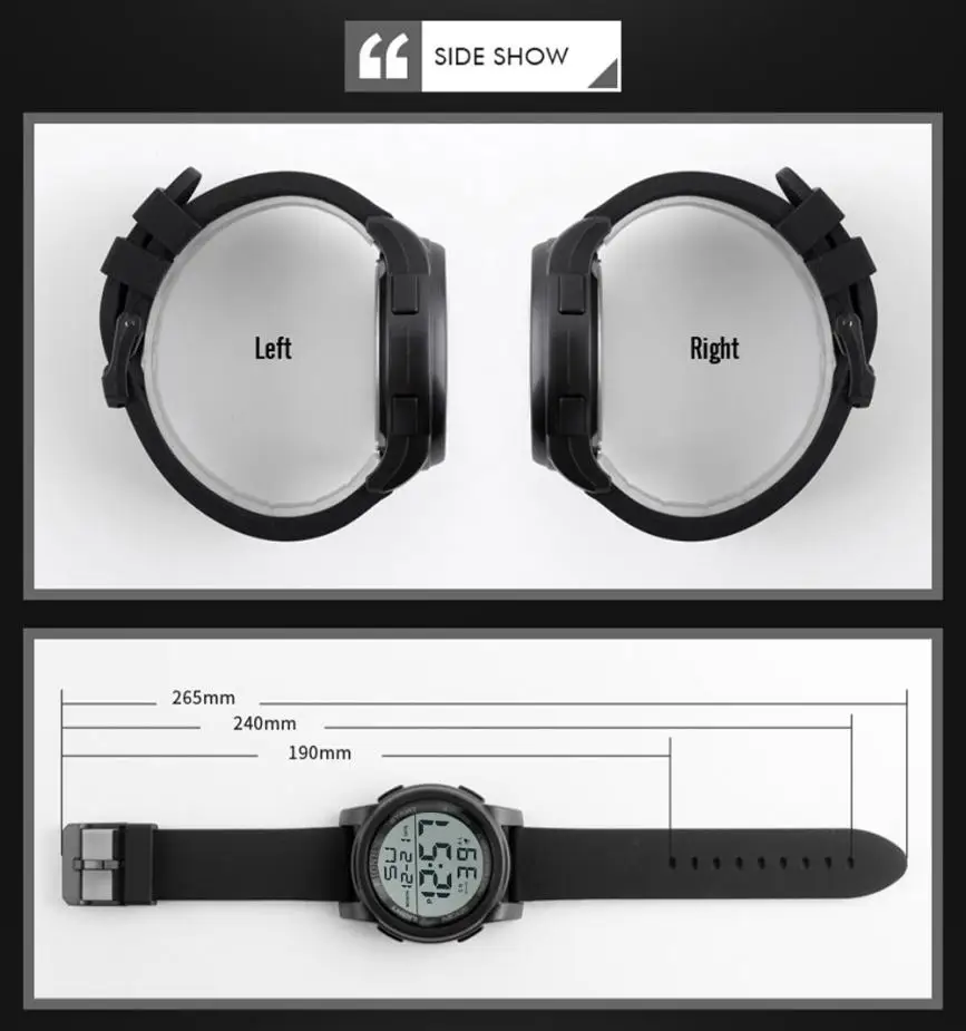 Для мужчин s часы 2018 Роскошные Для мужчин аналоговые цифровые часы в стиле милитари спортивные светодио дный Водонепроницаемый наручные