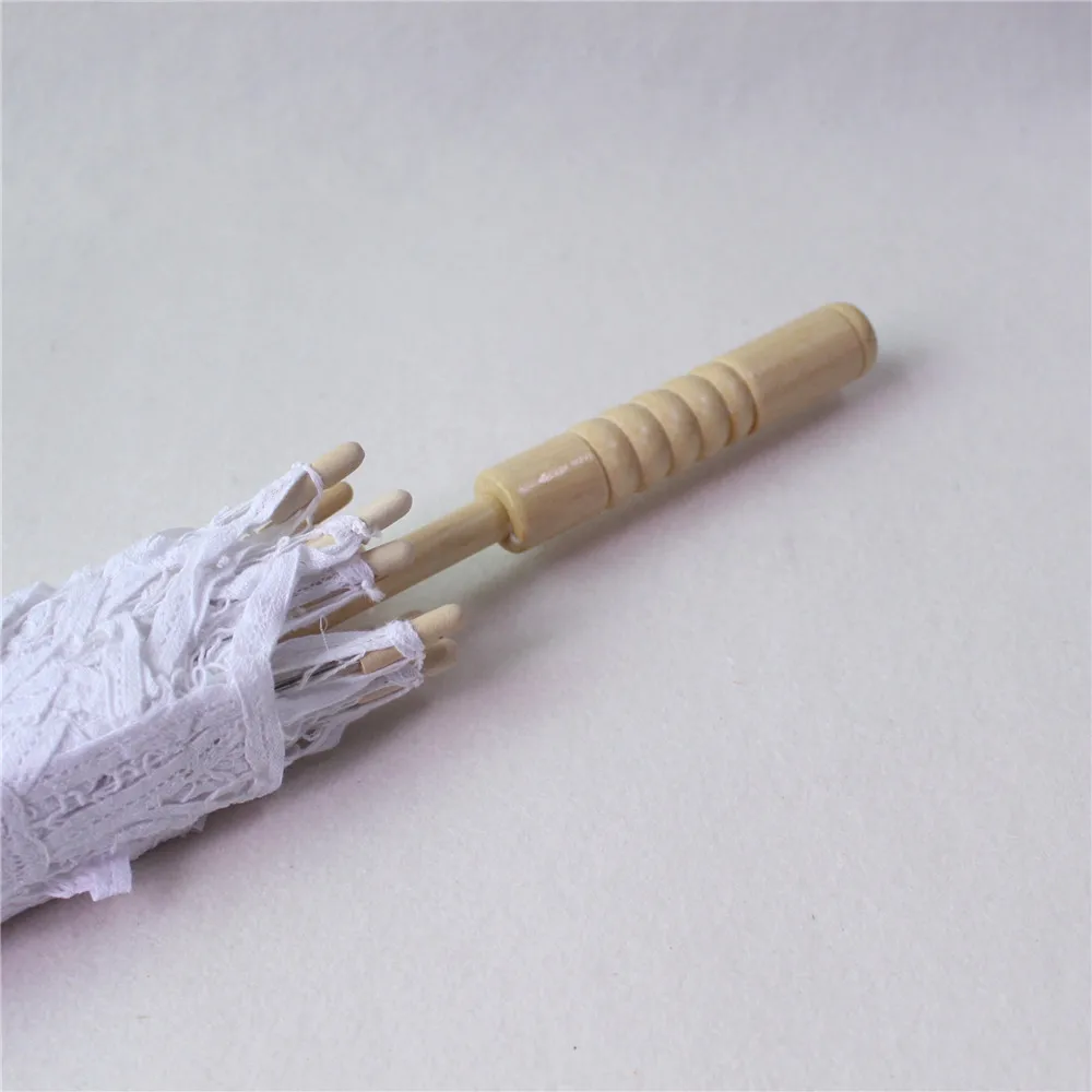 YO CHO Wedding Decoration Samll Vintage White Battenburg Lace Parasol Wedding Bride Umbrella