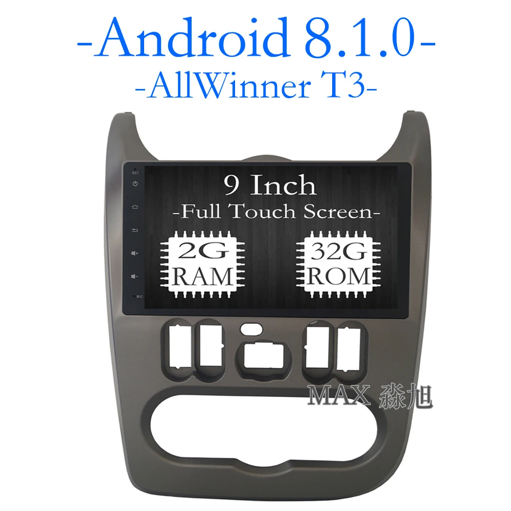 MAX 2G + 32G Android 8.1.0 автомобильный dvd-плеер для Renault Logan/Sandero/Duster Авторадио RDS Bluetooth WiFi SWC