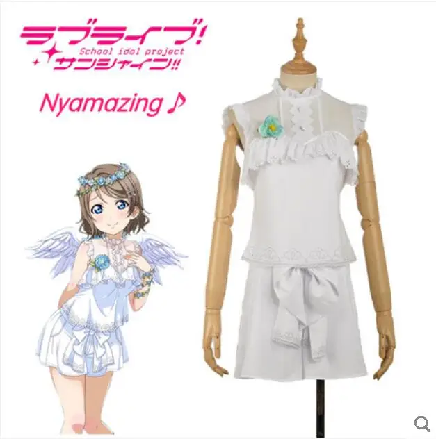 Aqours Watanabe You Cos аниме LoveLive!Sunshine! Косплей Хэллоуин женский ангел без пробуждения