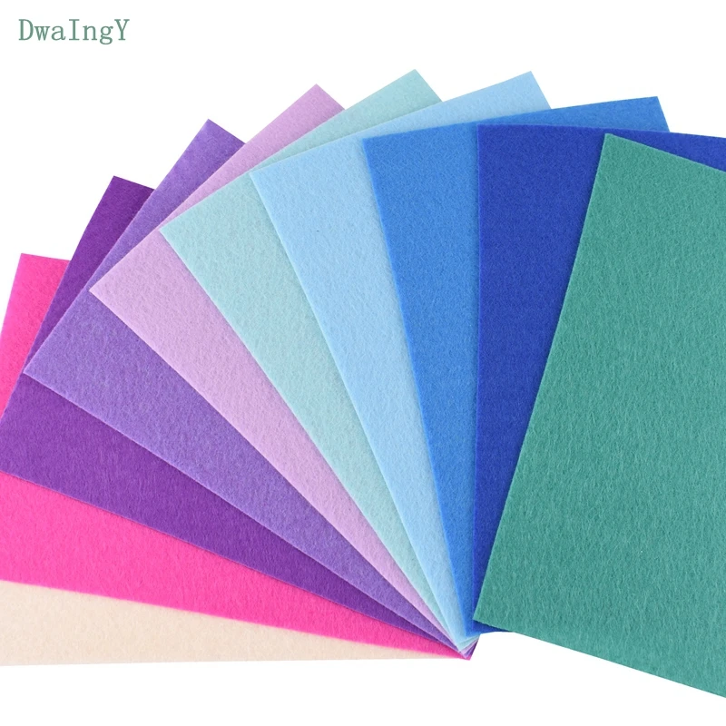 DwaIngY 40 шт./лот толщиной 1 мм Нетканая ткань полиэфирная войлок для DIY & швейный