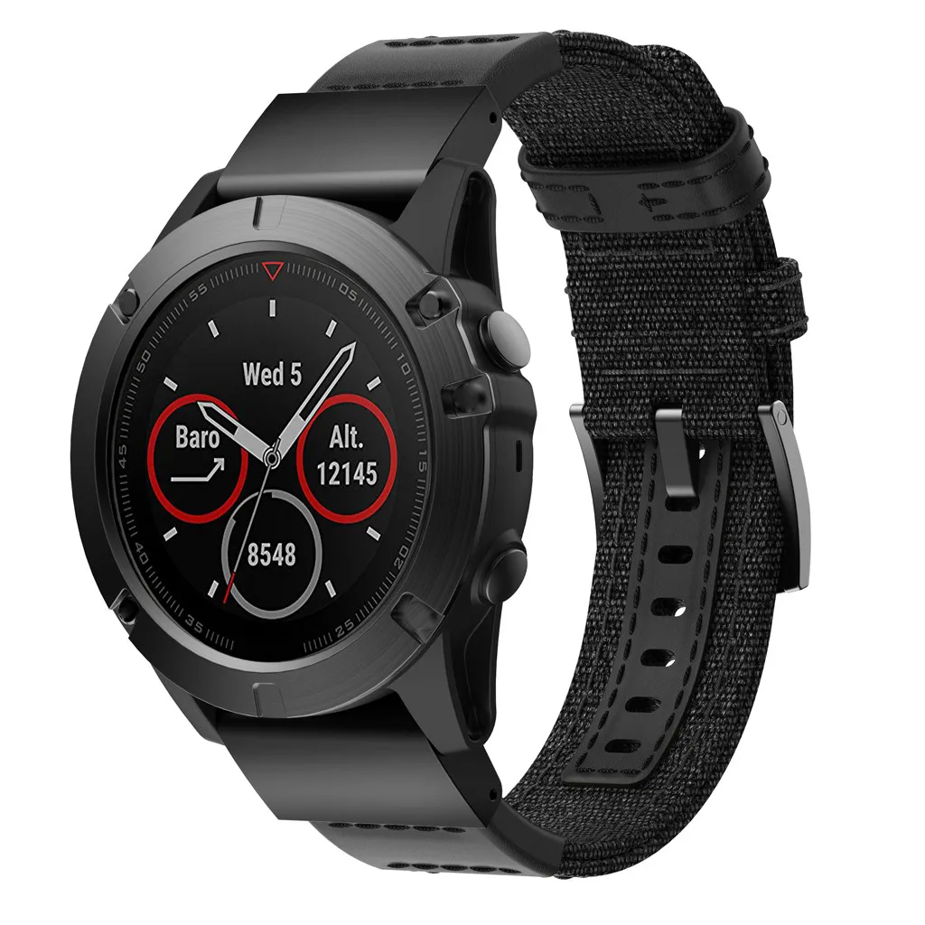 Ремешок Ouhaobin для наручных часов Garmin Fenix 5X/5X Plus/Fenix 3/3HR сменный плетеный нейлоновый