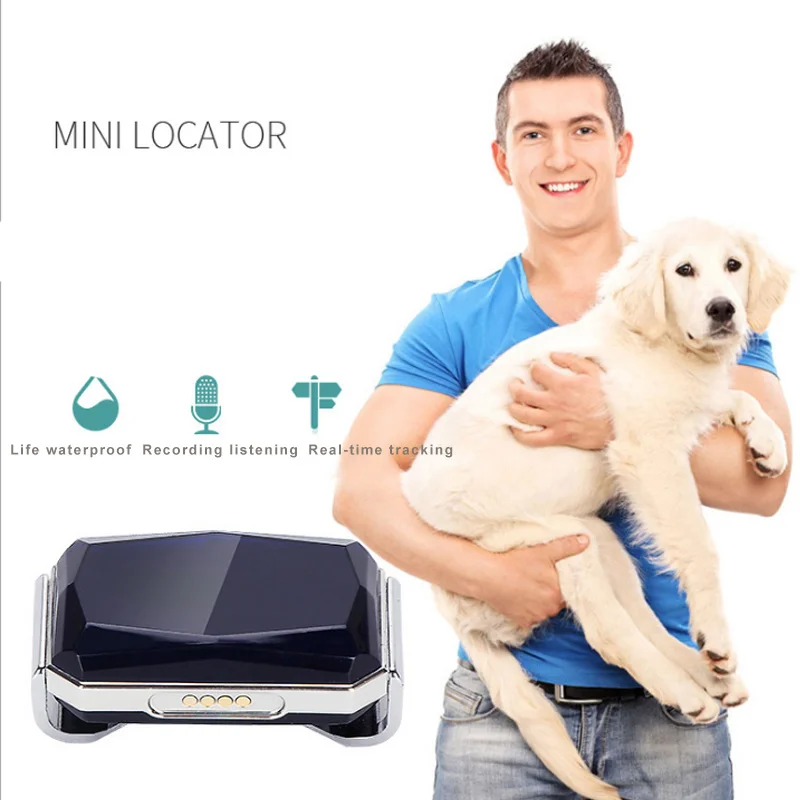 

Mini Pet GPS Locator Waterproof Dog Anti-lost Tracking Alert Device for Dog Cats MYDING