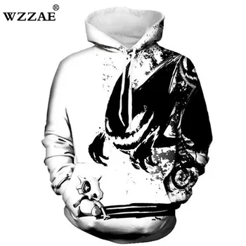 

WZZAE 2018 New Design Evil Spirit Print Men/Women Hoodies Funny 3D Sweatshirts Autumn Winter Pullover Hooded Tracksuits Fashion