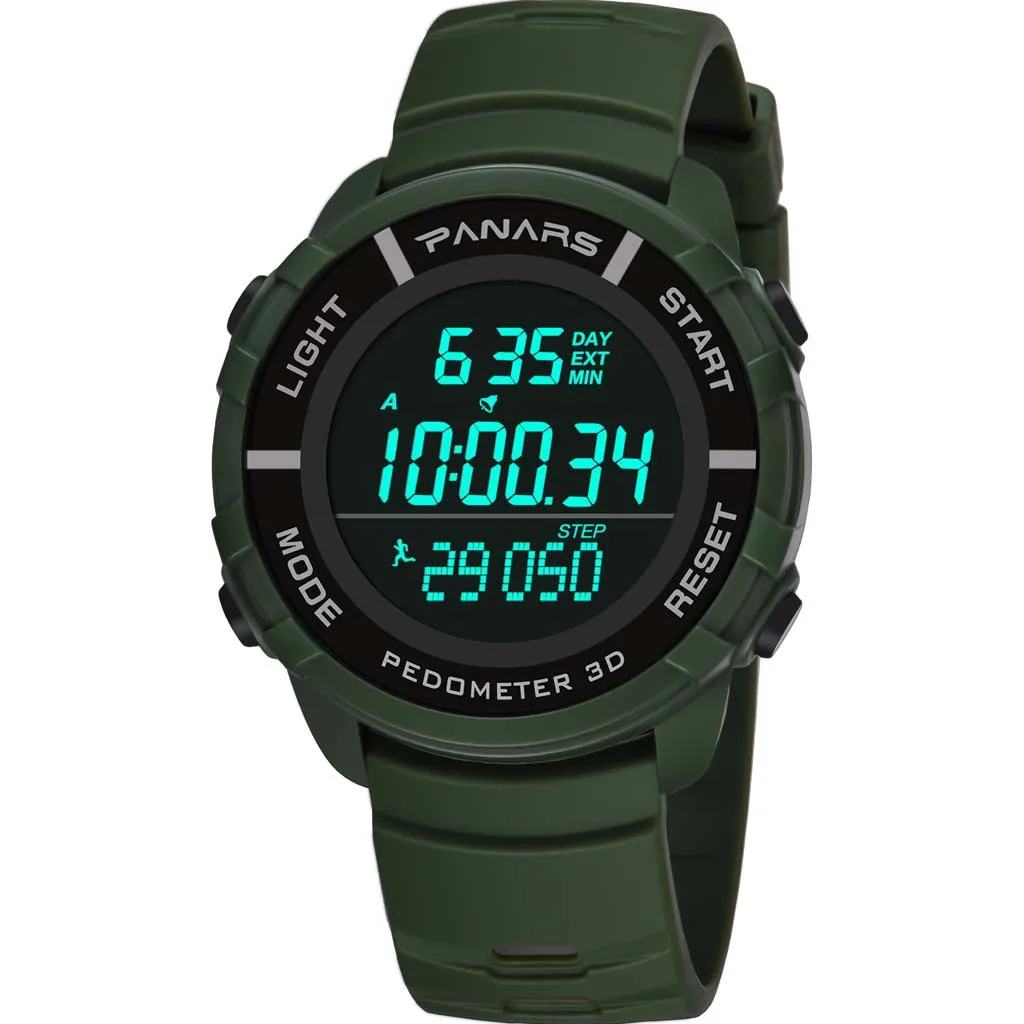 PANARS светодиодные электронные часы waterproof Running Step Counter мужские модные Спортивные часы наручные часы Reloj deportivo Wd4