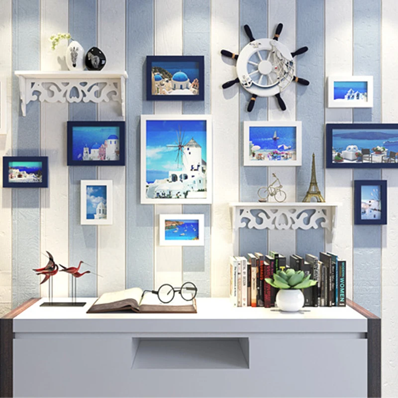 

14 Piece Wall Picture Frames Home Hanging Decoration Wood Photo Painting Frame Art Living Room Picture Murals Craft Decoration