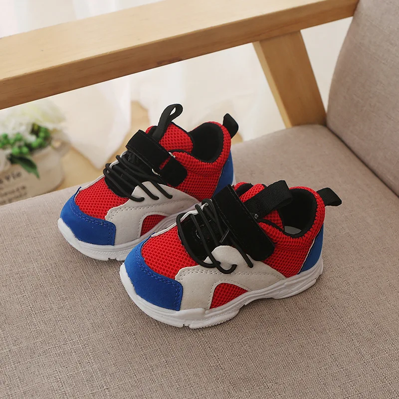 

Breathable high quality fashion children sneakers footwear Hook&Loop Lovely kids shoes sports running girls boys shoes