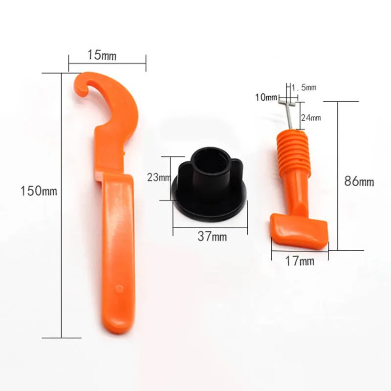 

50PCS Reusable Tile Leveling System Kit Tile Leveler Spacers Special Wrench Flat Ceramic Leveler Floor Wall Construction Tools