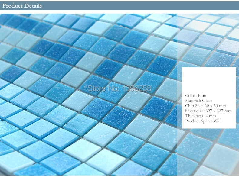 Дешево!! Одежда заплыва бассейн мозаичной плиткой синий цвет, Ванная комната сад балкон наружных обои Стикеры DIY Декор, lshm04