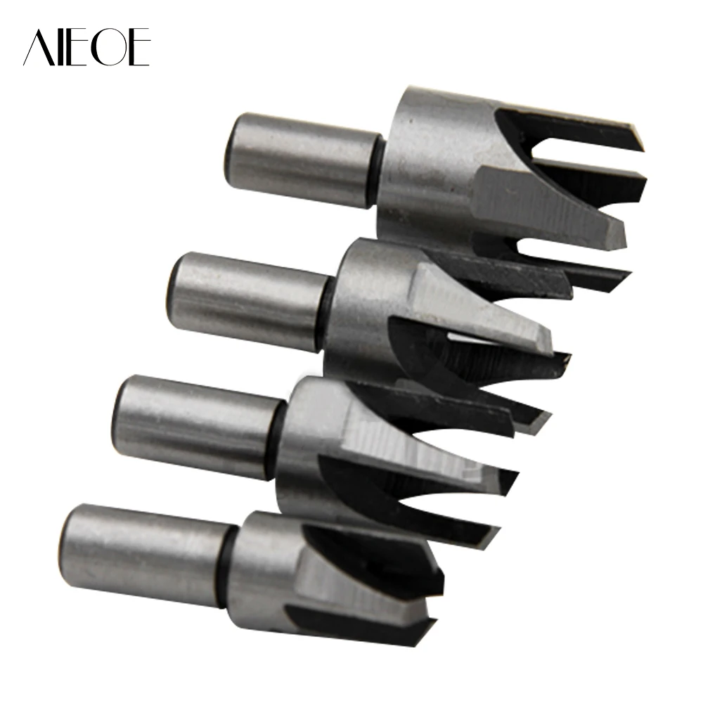 

4pcs Wood Plug Cutter Drill Bit 6/10/13/16mm 1/4" 3/8" 1/2" 5/8" Multiple Hole Metals Platic Wood Cone Drill Bits Cutting Tool