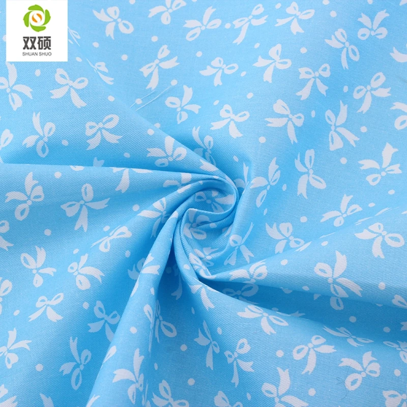 Shuanshuo Bule Color Cotton Patchwork Fabric Fat Quarter Bundles Fabric For Sewing DIY Crafts Doll Cloth 40*50cm 5pcs/lot