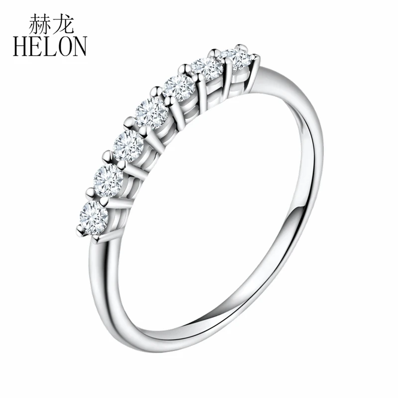 HELON Moissanite кольцо VVS/FG Lab Grown с алмазом Стерлинговое Серебро 925 Обручальное для