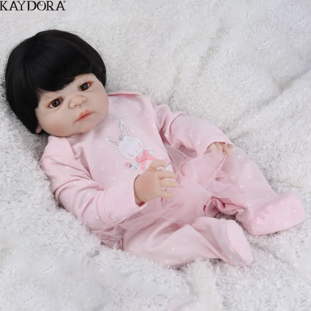 

KAYDORA 22 inch 55cm Full Silicone Reborn Baby Dolls Alive Bebe Reborn Lifelike Real Realistic Girl Dolls Children Birthday Gift