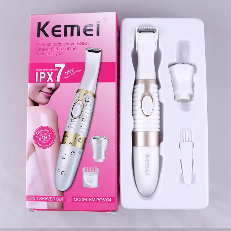 Kemei 2 в 1 компактный Эпилятор и машинка для удаления волос женщин Прекрасный