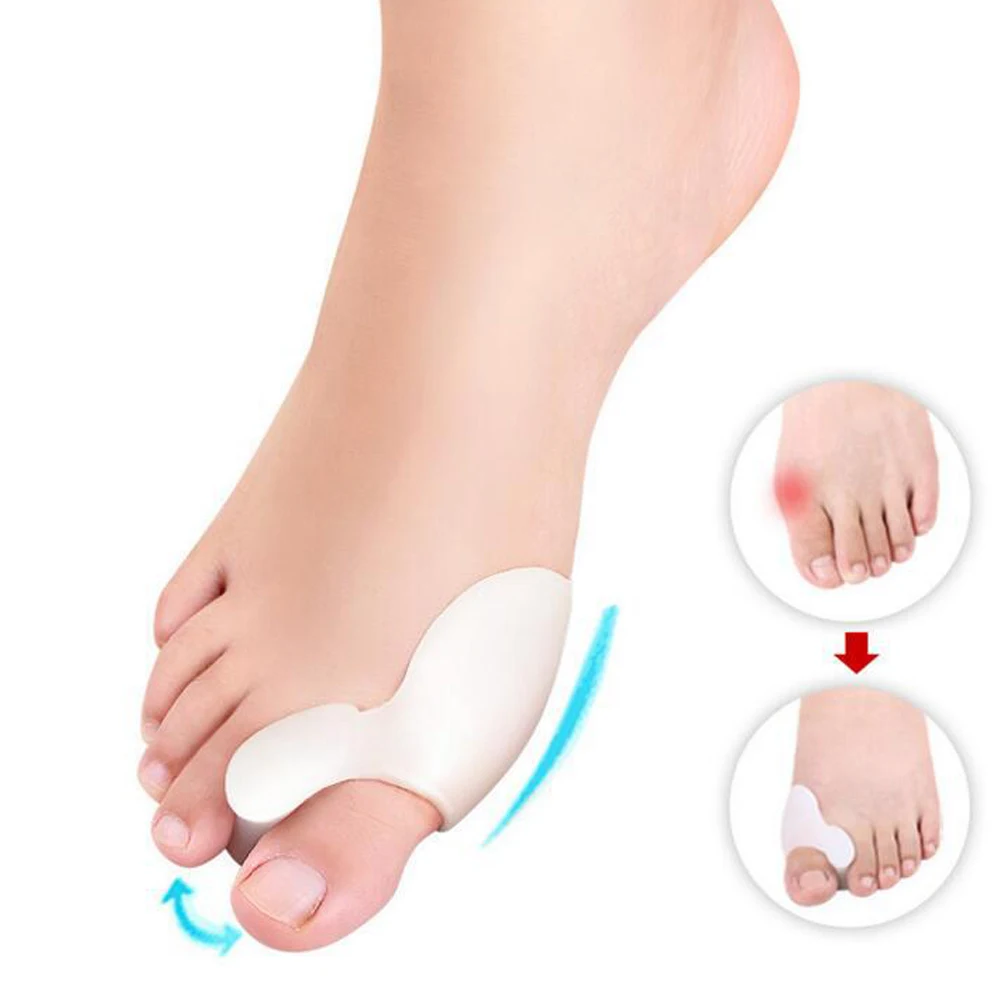 

Gel Toe Separators 2PCS=1Pair Orthotics Stretchers Bunion Straightener Foot Care Tool Thumb Valgus Protector Adjuster Unisex