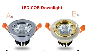 

Dimmable LED COB Downlight AC110V 220V 5W/7W/10W/12W Recessed LED Spot Light lumination Indoor Decoration Ceiling Lamp