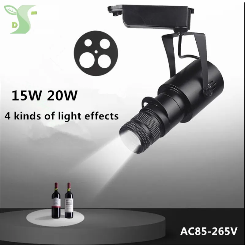

15w 20w cob track 4 kinds of light effects LED Track light Lamp Zoom light lighting ceiling type track rail type 4pcs/lot