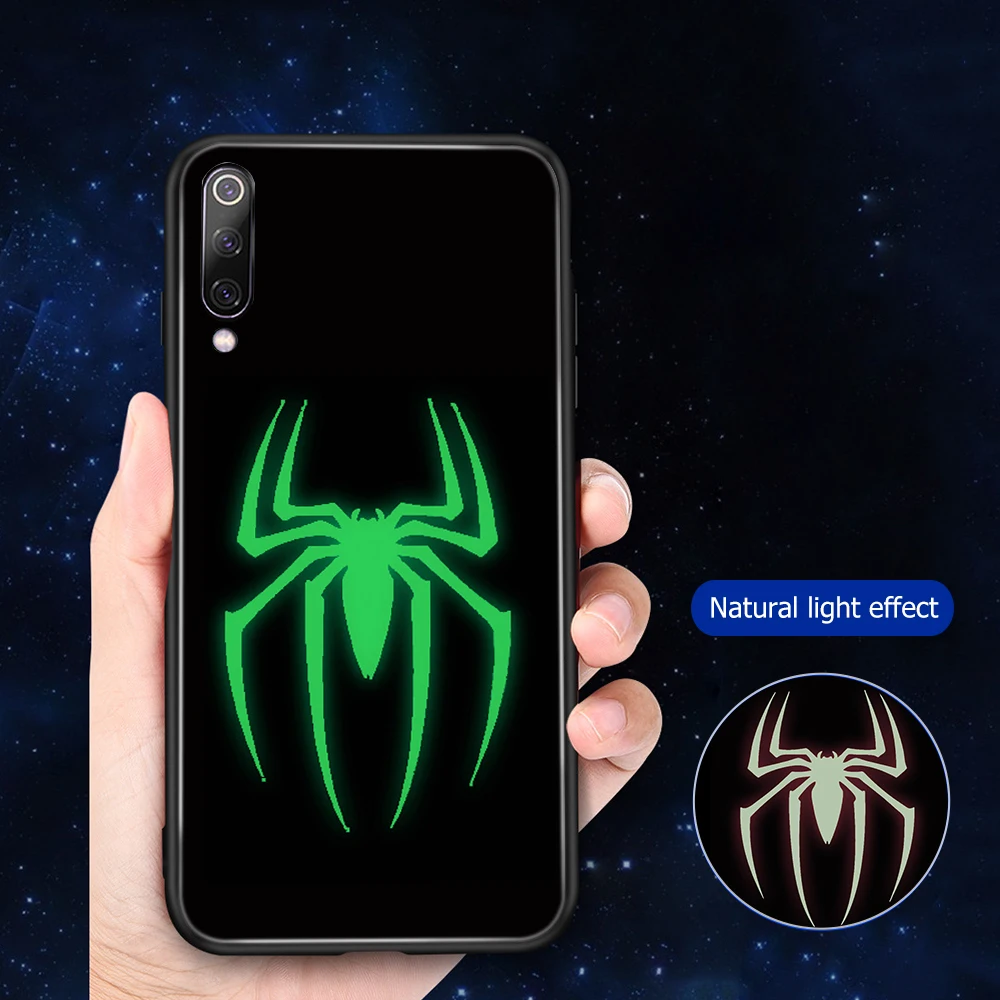 ciciber Spider-Man For Xiaomi MI 9 8 6X A2 MIX 2 2S Poco F1 Cover Phone Cases Redmi Note 7 6 5 Pro Plus Glass Case Marvel |