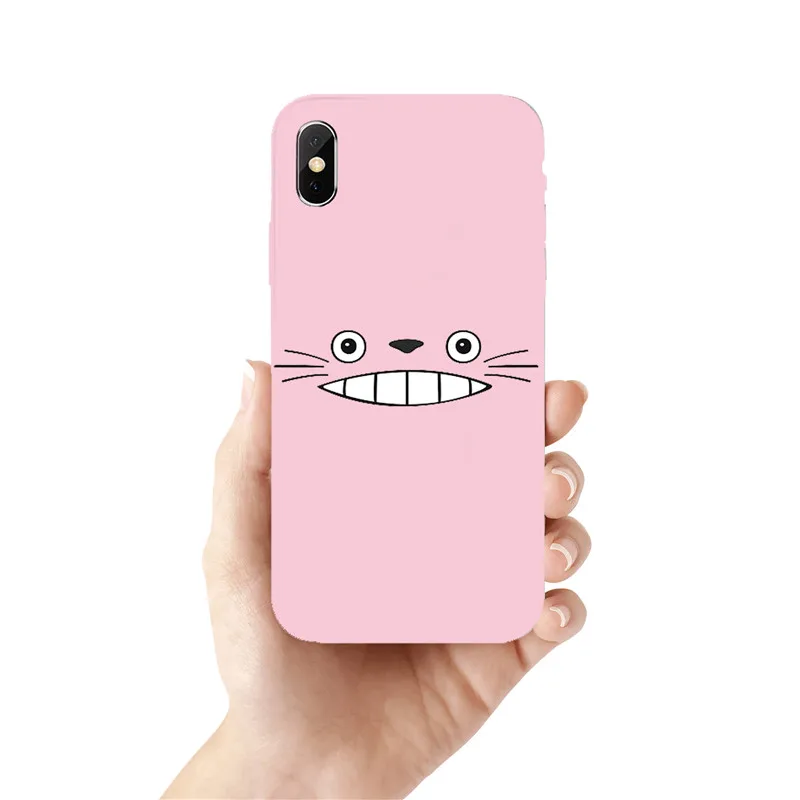 Bonito Kawaii Totoro аниме Ghibli Миядзаки A Viagem de Chihiro Kaonashi TPU Macio Caso de Telefone кларо Para iPhone 6S 7 8 X - Цвет: TPU