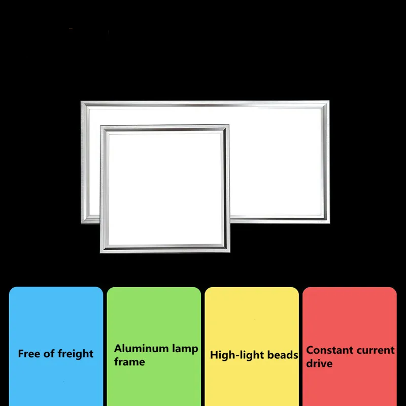 Квадратная ультра тонкий плоский светодиодный Панель светильник 300x300 300x600 600x600 светодиодный Панель светильник Промышленный офисная потолочная лампа