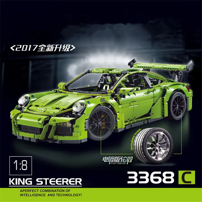 H&HXY IN STOCK 2726PCS 3368 technic series White green orange Car Model Building Kits Blocks Toys Bricks Compatible 42056 Gifts