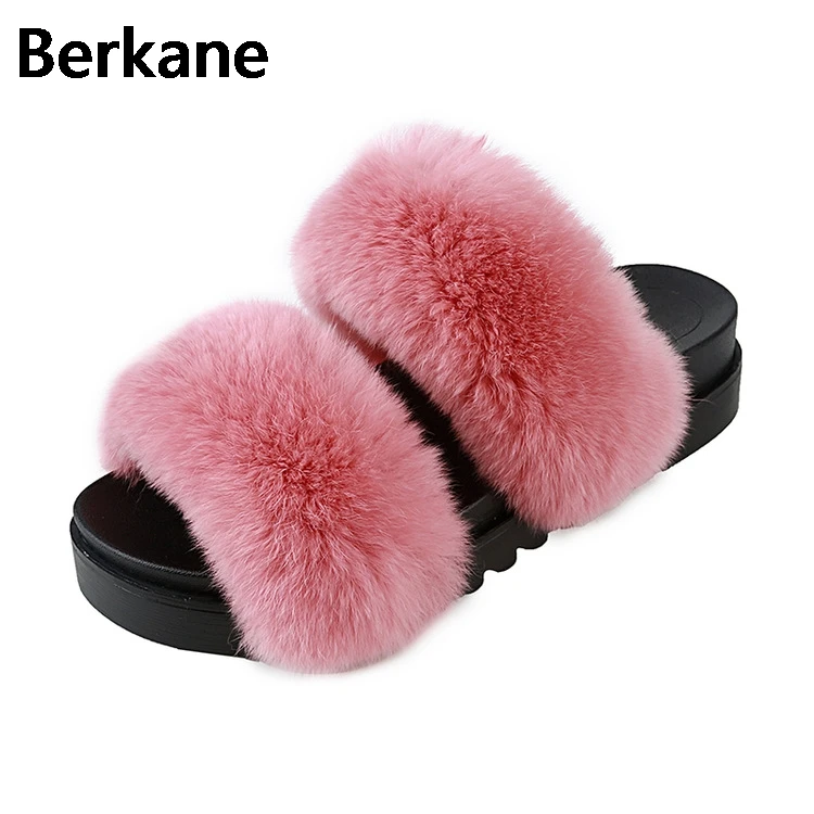 Fur Furry Slide Sweet Ostrich Feathers 2018 Spring Beach Female Sandals Flip Flops Women Home Slippers Fashion Indoor Soft hot